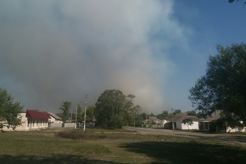 Крупный пожар в Красноградском районе