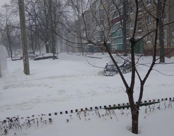 Снежный апокалипсис в Харькове. Горожане бросают автомобили посреди дорог (фото) 