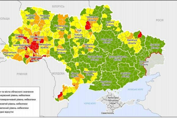 Новое карантинное зонирование Украины. Где оказался Харьков