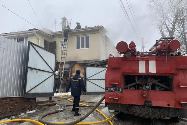 В Харькове горело старое здание (фото)