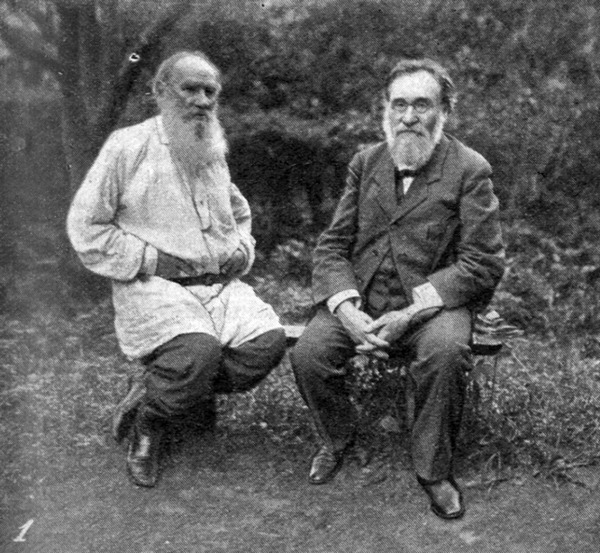 Ученый Илья Мечников и писатель Лев Толстой