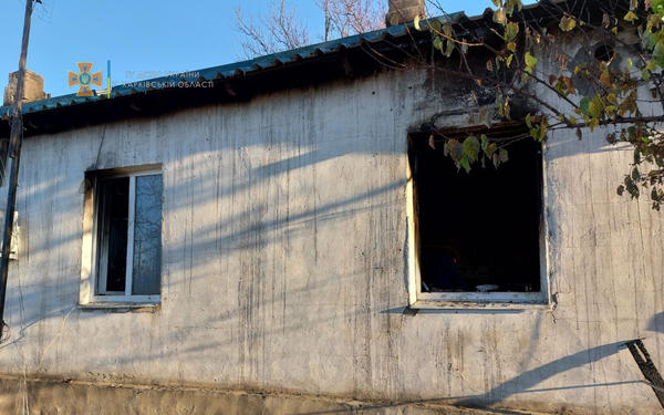 Пожар на Харьковщине: люди прыгали из окон, спасаясь от огня (фото)