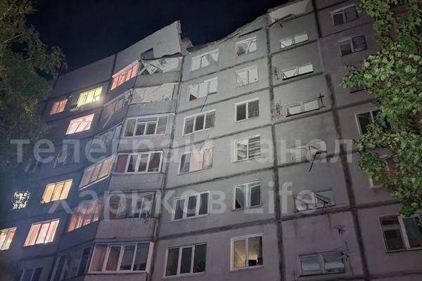 Нічний обстріл Харкова: зафіксовано прильоти в багатоквартирні будинки (фото)