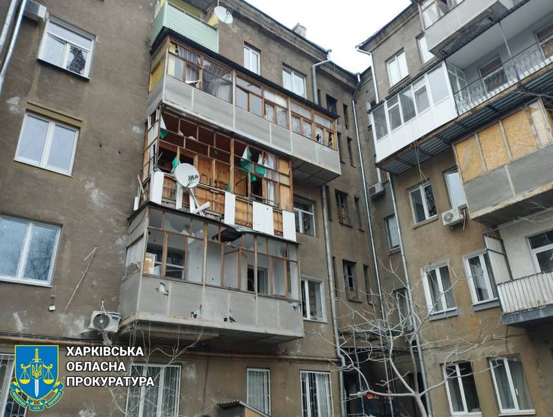 Названо кількість житлових будинків, що були пошкоджені внаслідок ракетного удару по Харкову